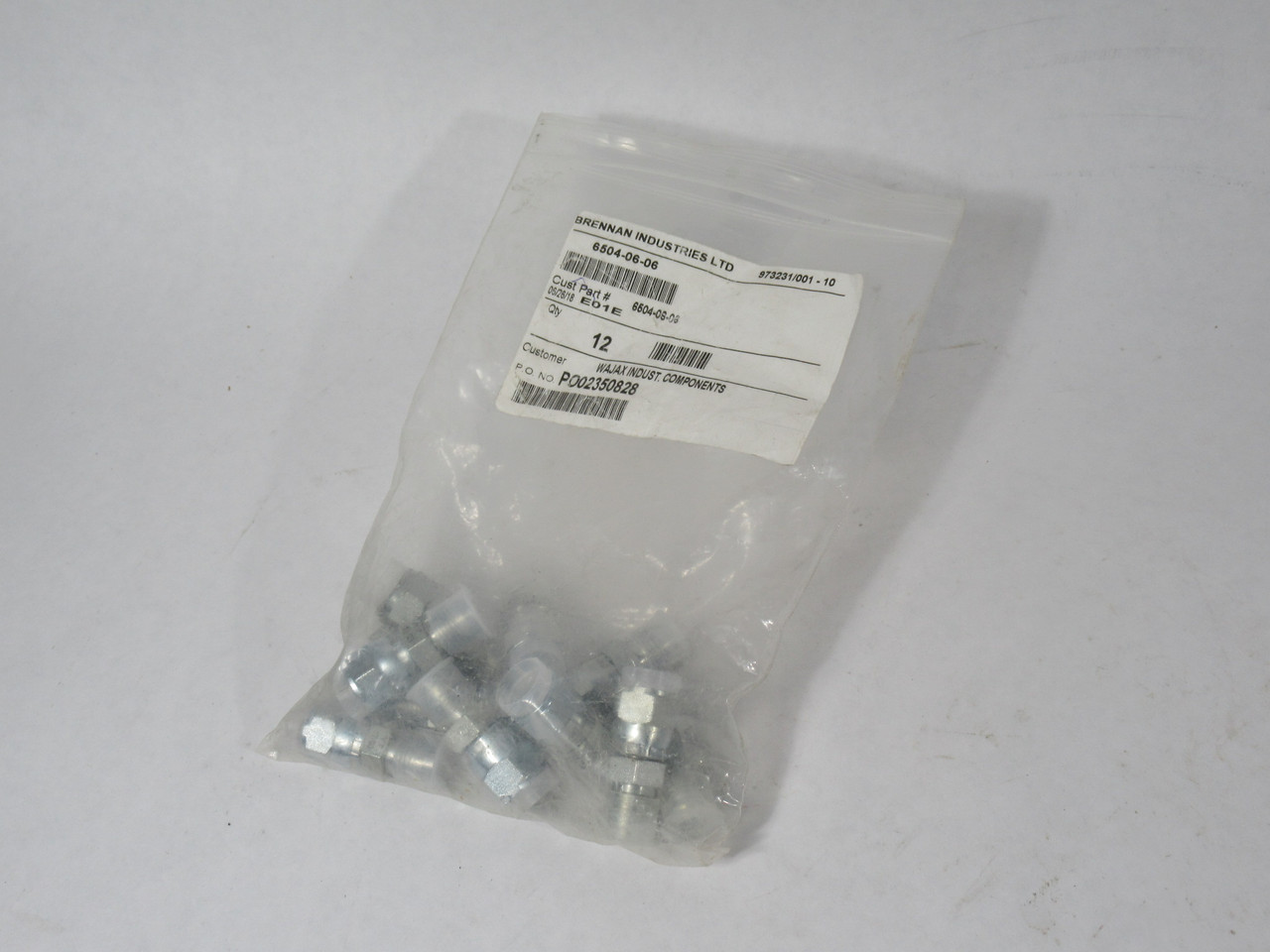 Brennan Industries 6504-06-06 Hose Adapter 9/16" Flare 9/16" Swivel Lot/11 NWB