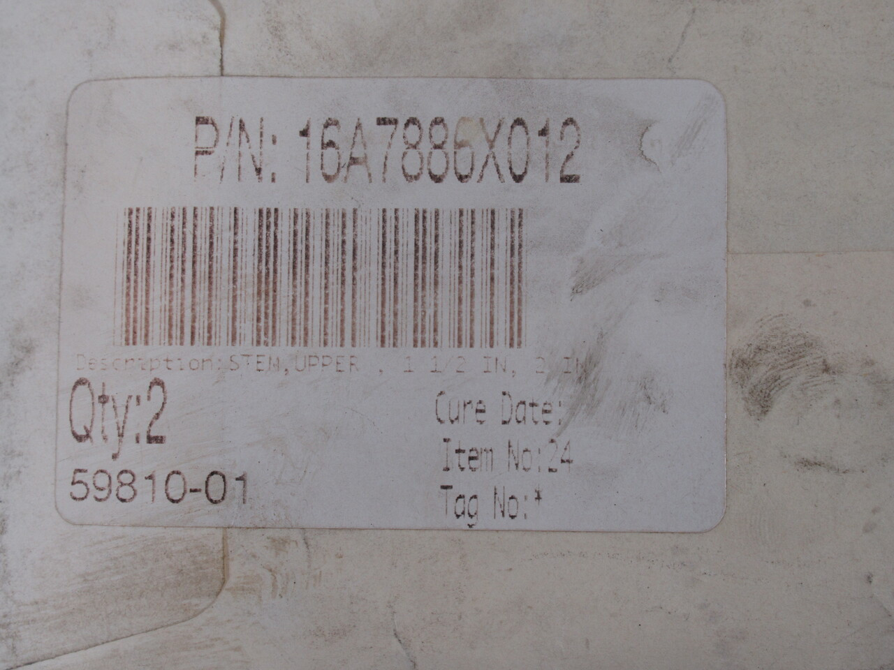 Emerson 16A7886X012 Upper Stem For Pilot Relief Valve 1-1/2" 2 PACK NWB