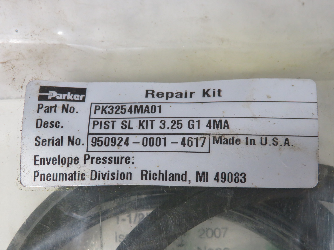 Parker PK3254MA01 Piston Seal Kit for 4MA Series Cylinder 3-1/4" Bore NWB