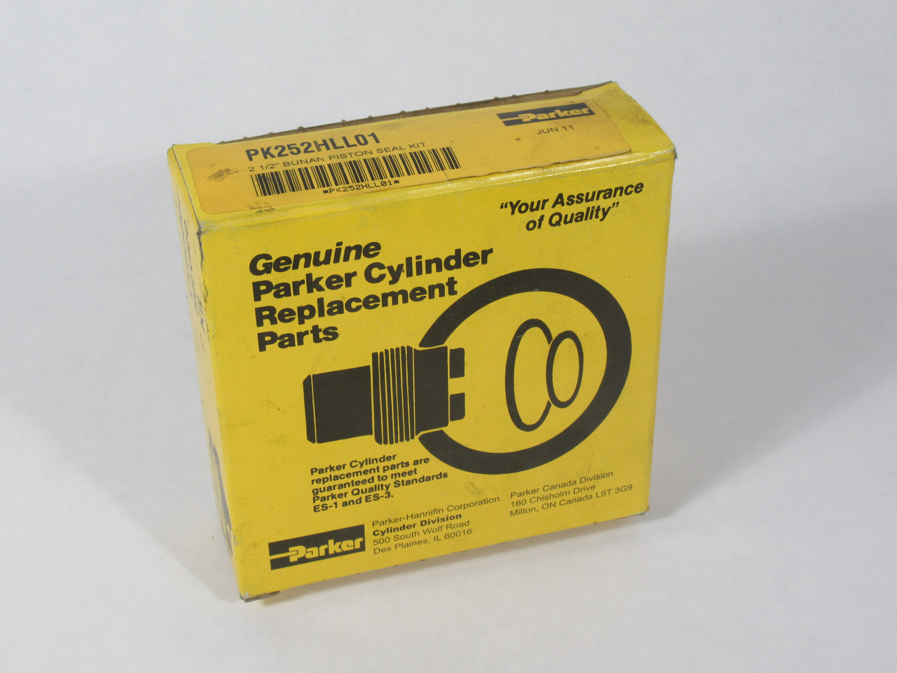 Parker PK252HLL01 Buna-N Piston Seal Kit for 2HL, 3LL & VHL 2-1/2" OPEN BAG NEW