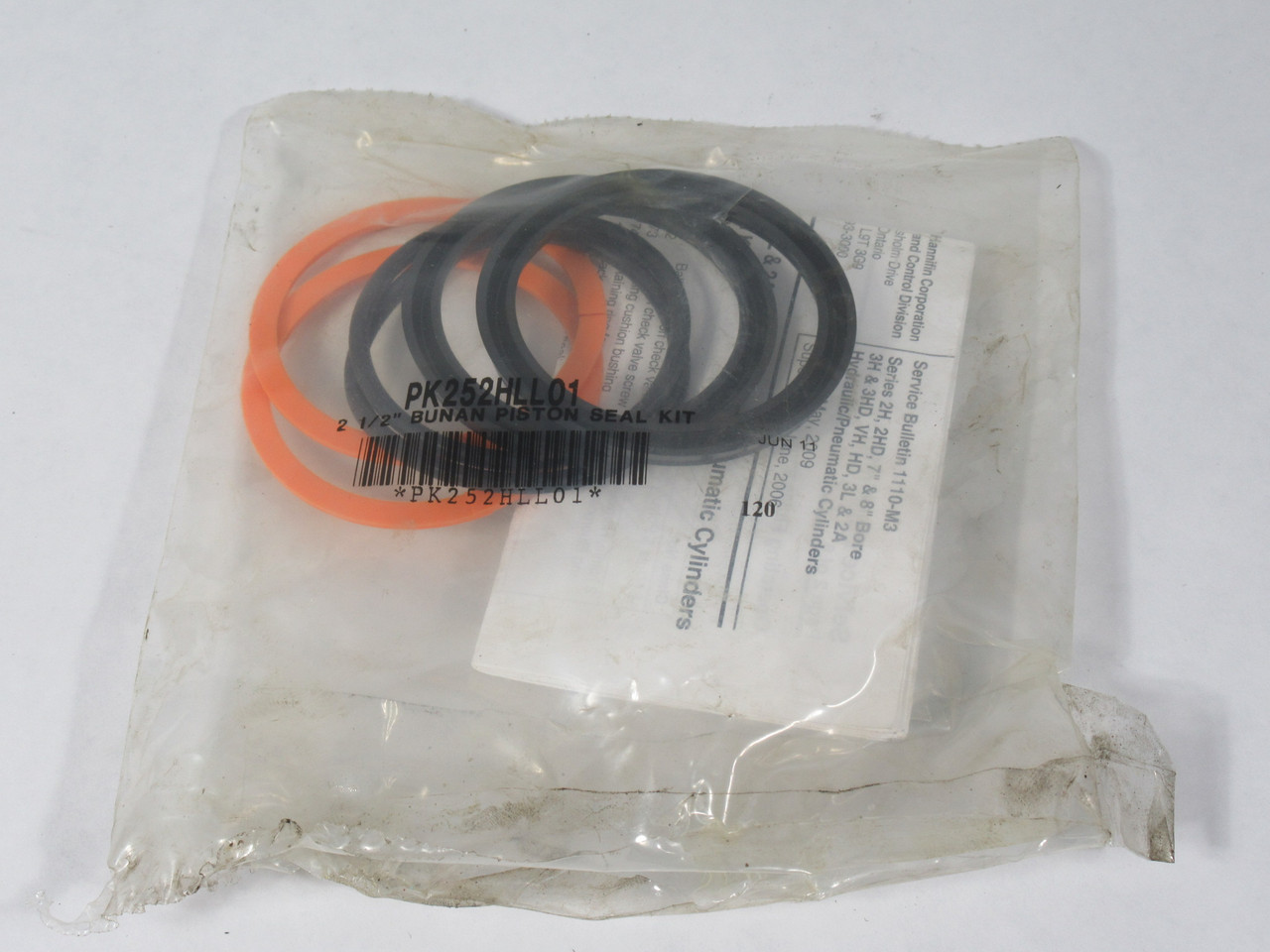 Parker PK252HLL01 Buna-N Piston Seal Kit for 2HL, 3LL & VHL 2-1/2" OPEN BAG NEW