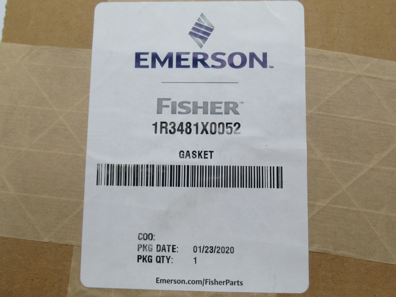 Emerson 1R3481X0052 Fisher Gasket For Size 3" E-Body Valve NEW