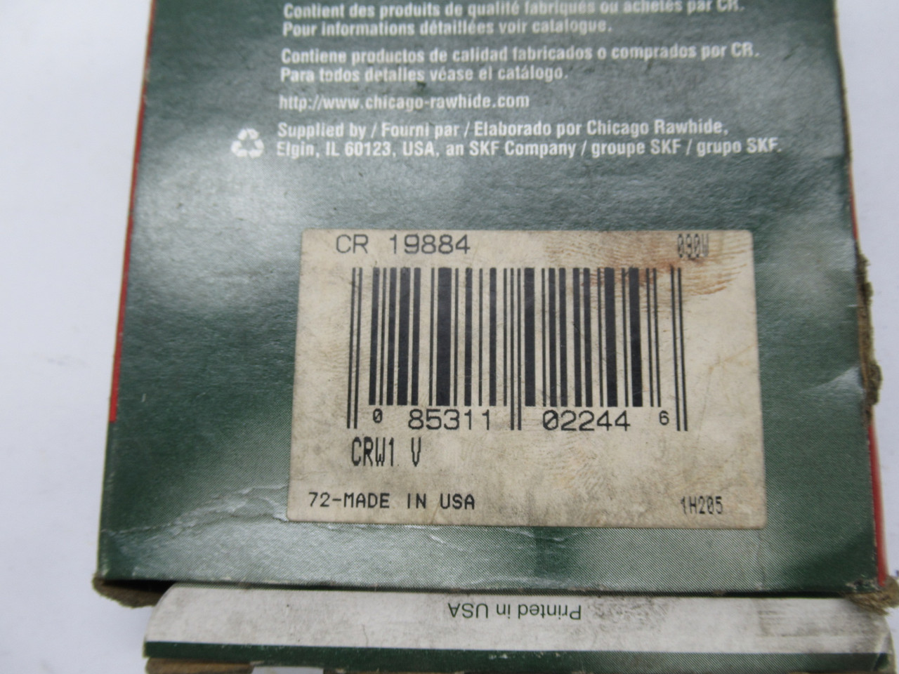 Chicago Rawhide 19884 Oil Seal 2" Shaft DIA 2.875" OD 0.313" W DMG BOX NEW