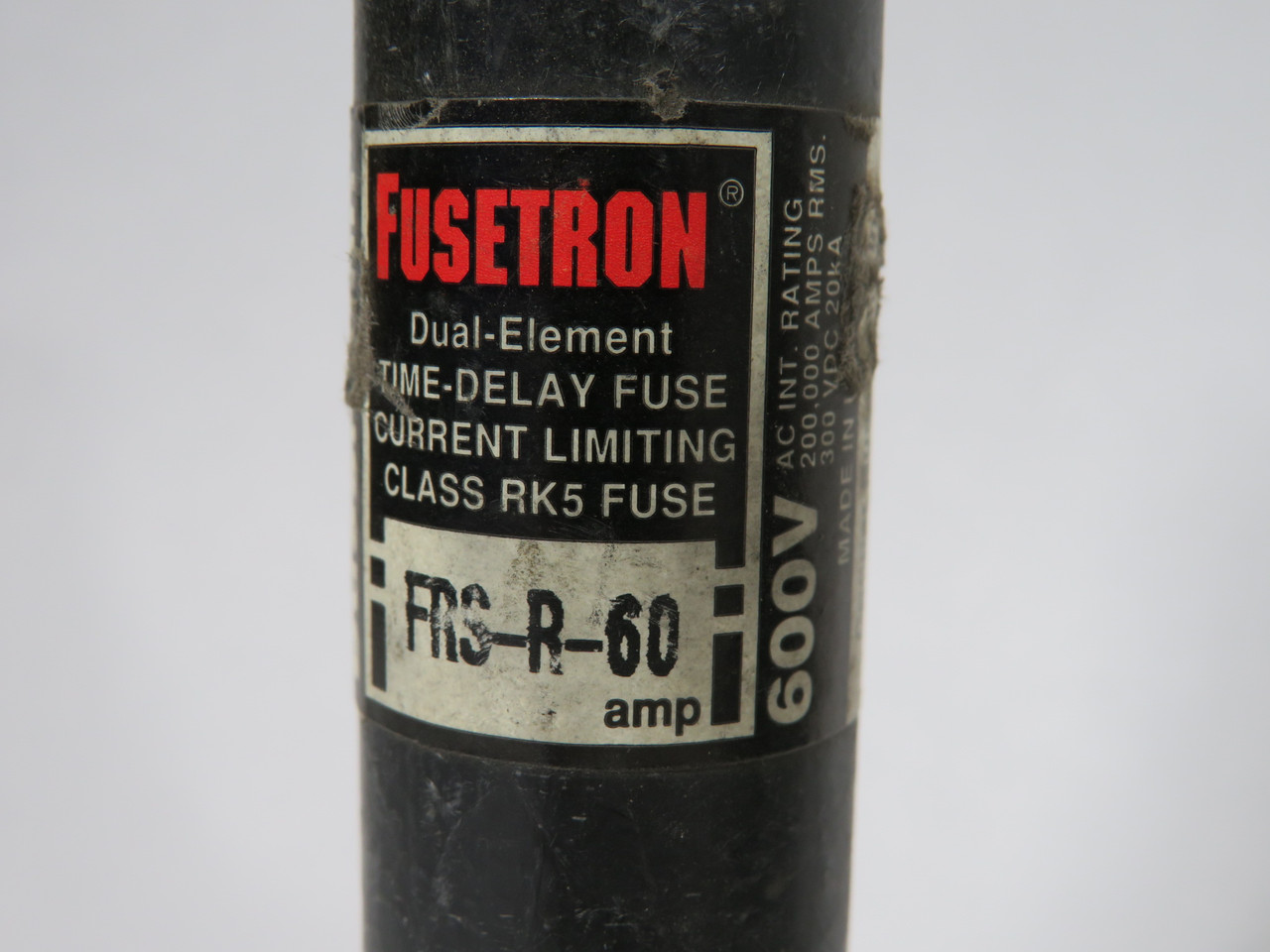 Bussmann Fusetron FRS-R-60 Dual-Element Time-Delay Fuse 60A 600V Lot of 10 USED