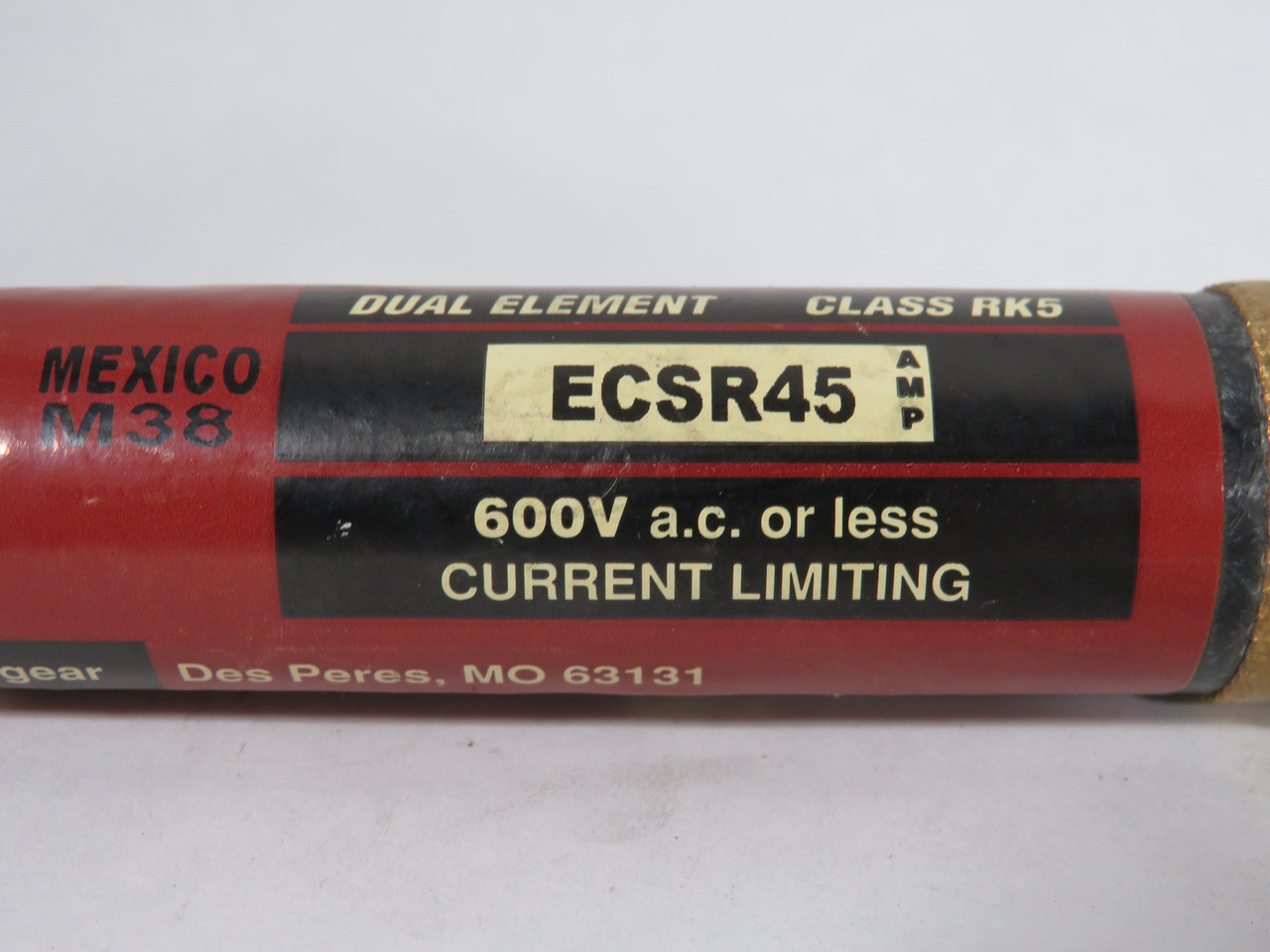 Bullet ECSR45 Dual-Element Time-Delay Fuse 45A 600V USED