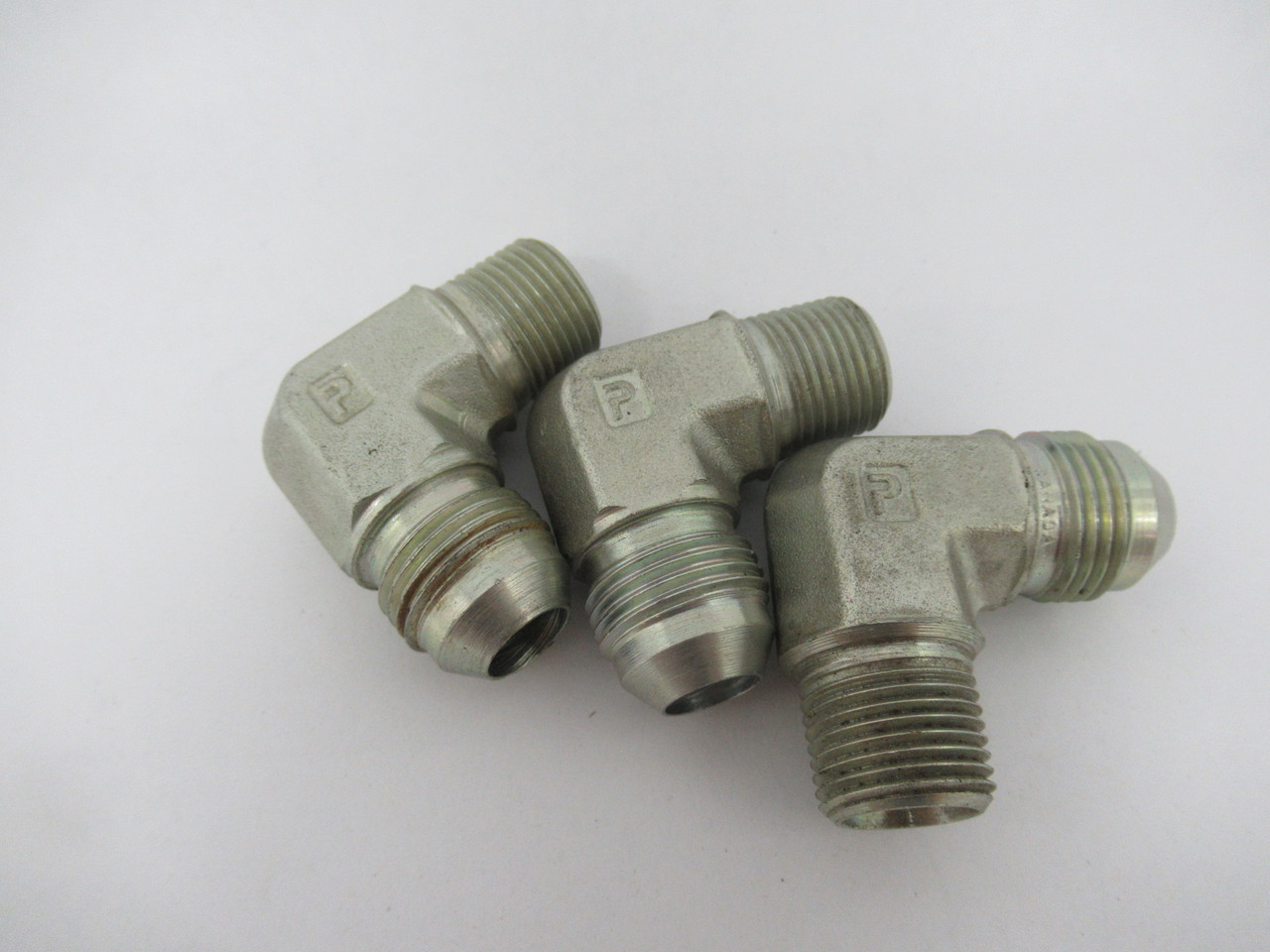 Parker 6-6 CTX-S 37DEG Flare Tube Fitting 3/8" Tube 3/8-18 Lot of 3 NOP