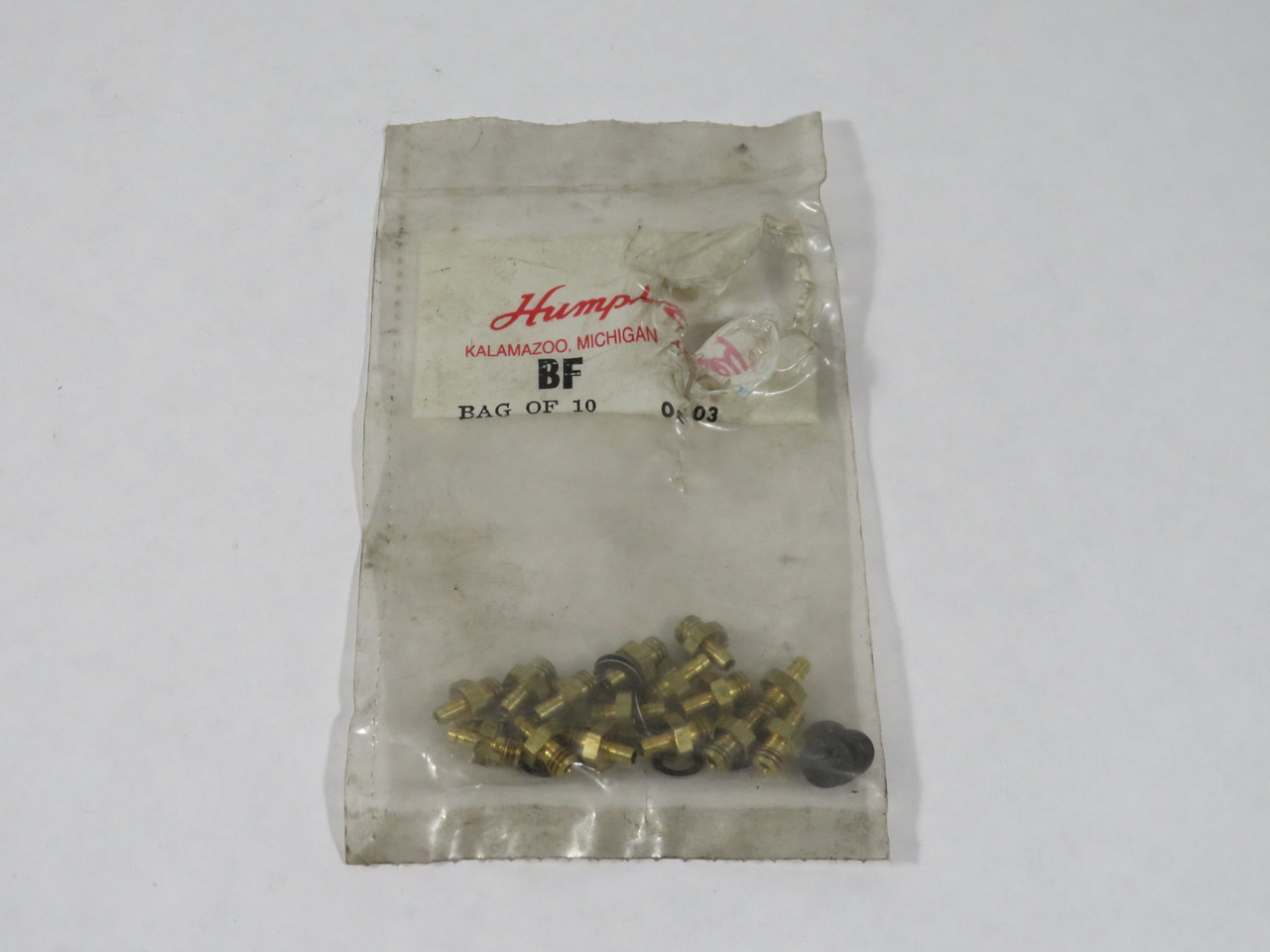 Humphrey BF Mini Hose Barbed Fitting #10-32 Thread 1/8" Tubing OD Lot of 15 NWB