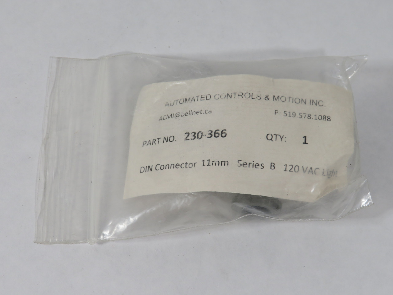 Generic 230-366 Solenoid Plug Connector Assembly with 110V Light Form B NWB