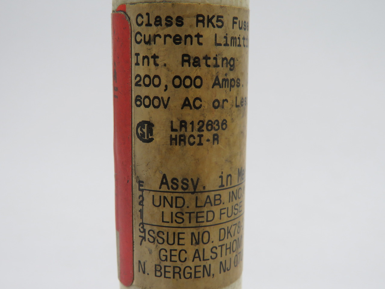 GEC Alsthom CRS-R45 Dual Element Time Delay Fuse 45A 600V USED