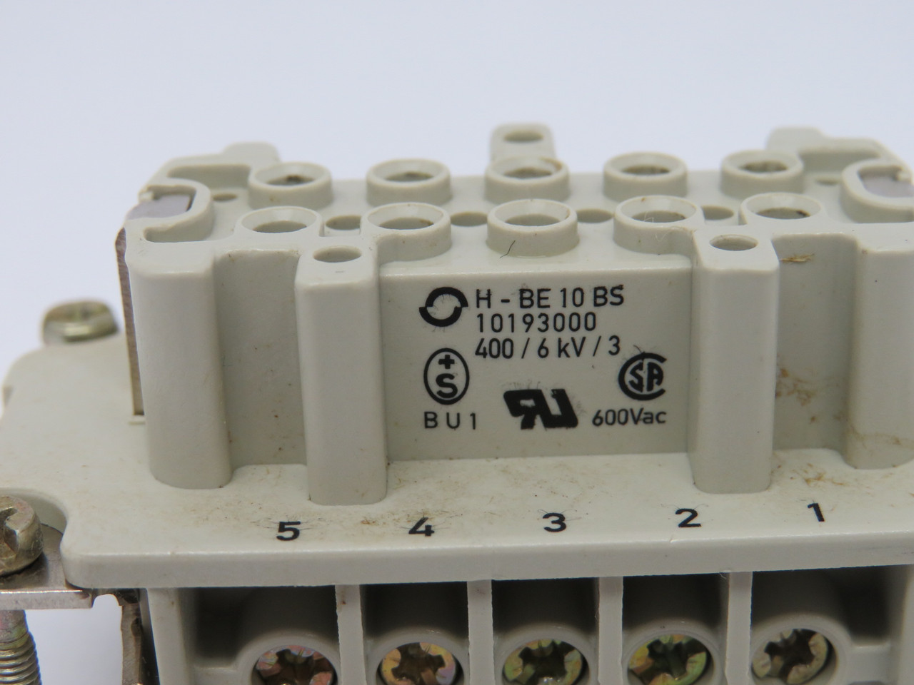 Contact H-BE-10BS 10193000 Female Insert 400V 600VAC 6kV 10 Contact USED