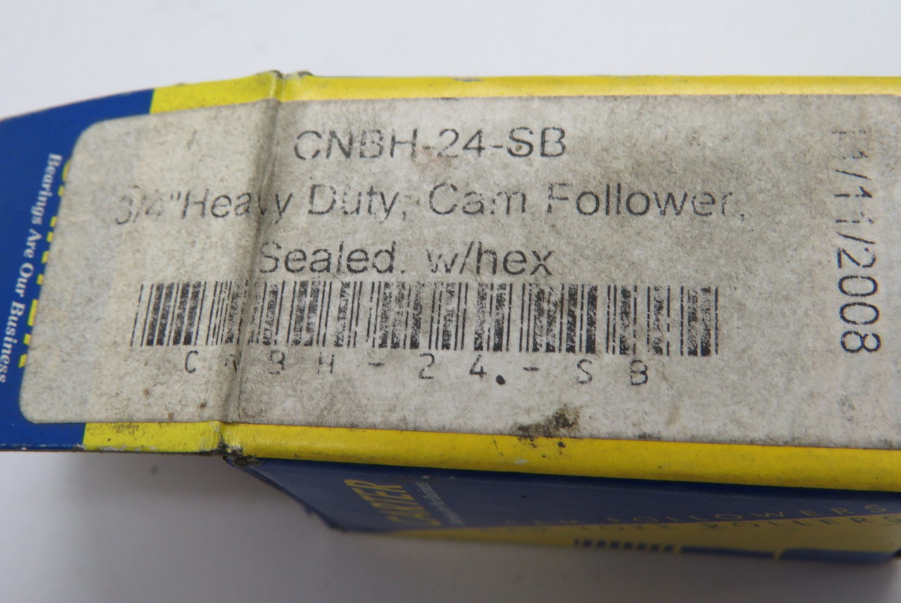 Carter CNBH-24-SB Heavy Duty Cam Follower 0.75" OD 0.5" W 0.4375" Stud DIA NEW
