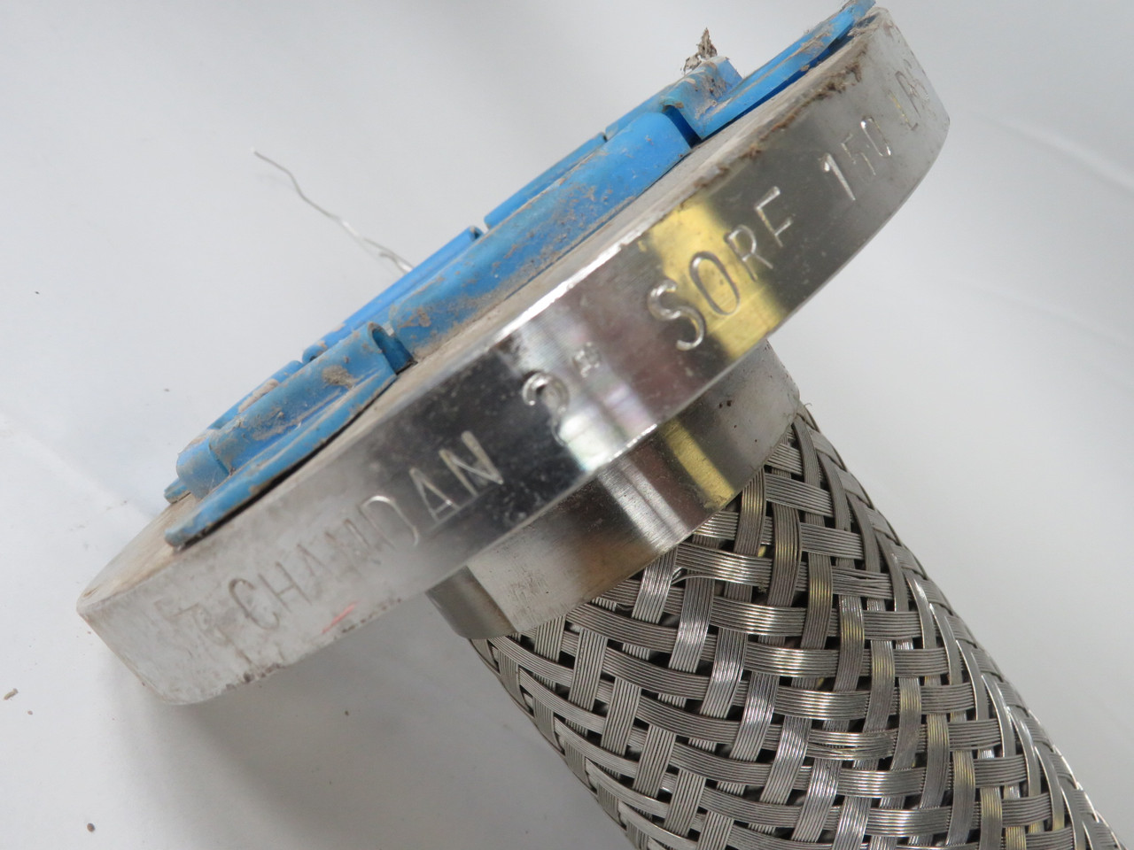 Generic 2” Stainless Steel Hose Assembly 316L 24"L 2" Flanges USED