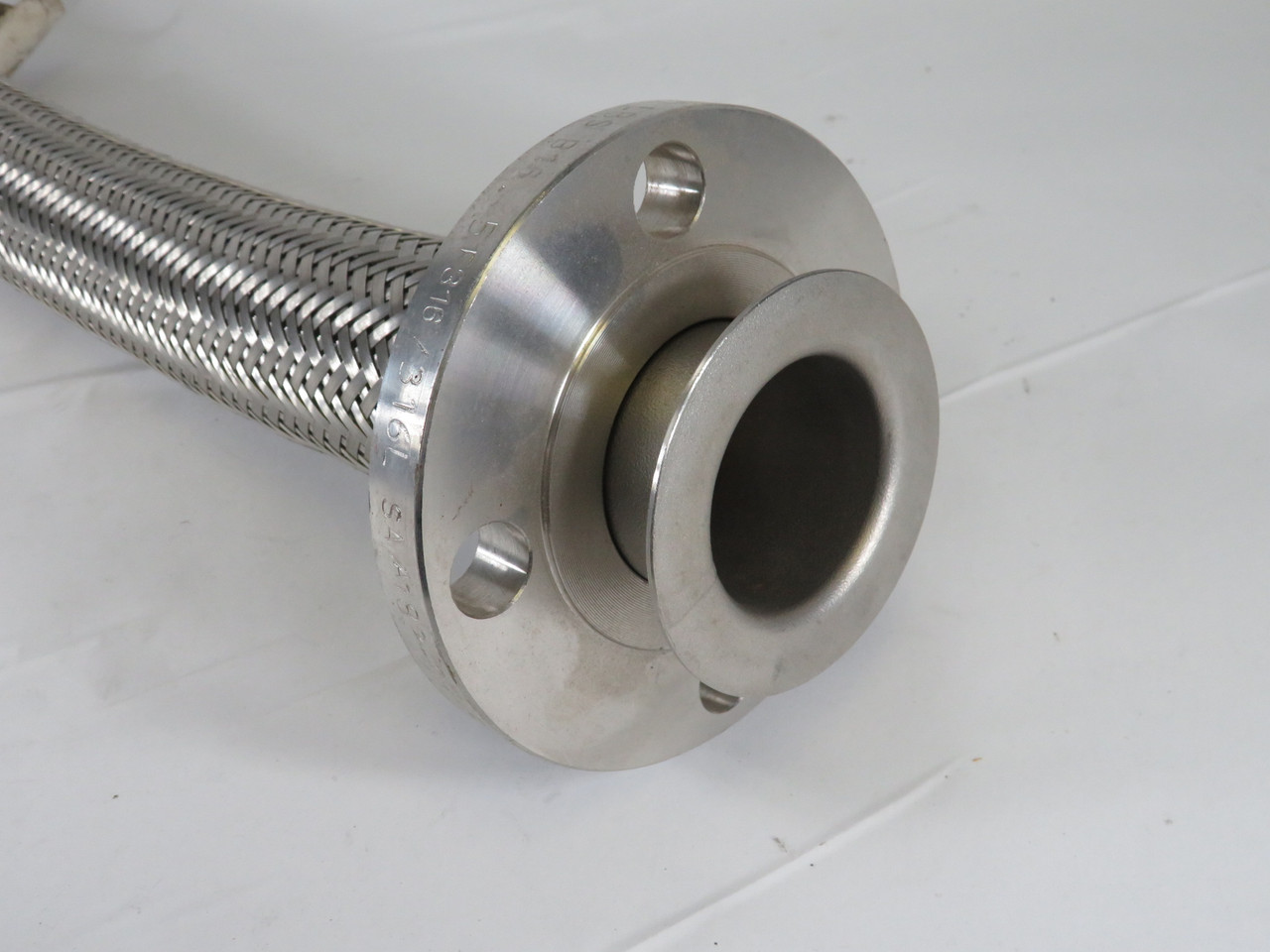 Generic 2” Stainless Steel Hose Assembly 316L 24"L 2" Flanges USED