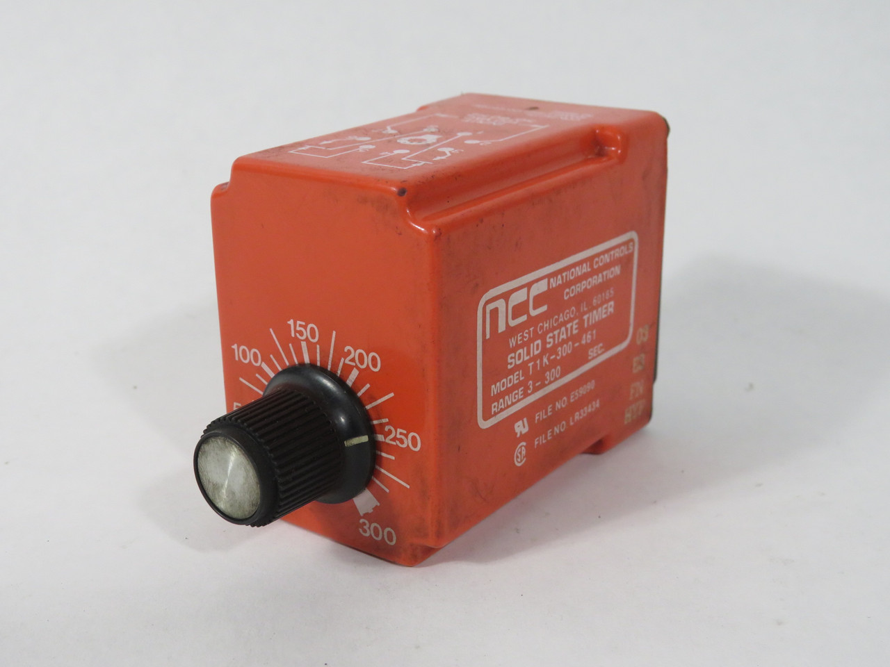 NCC T1K-300-461 Time-Delay Relay 3-300s 120V 10A 8-Pin Delay On Make USED