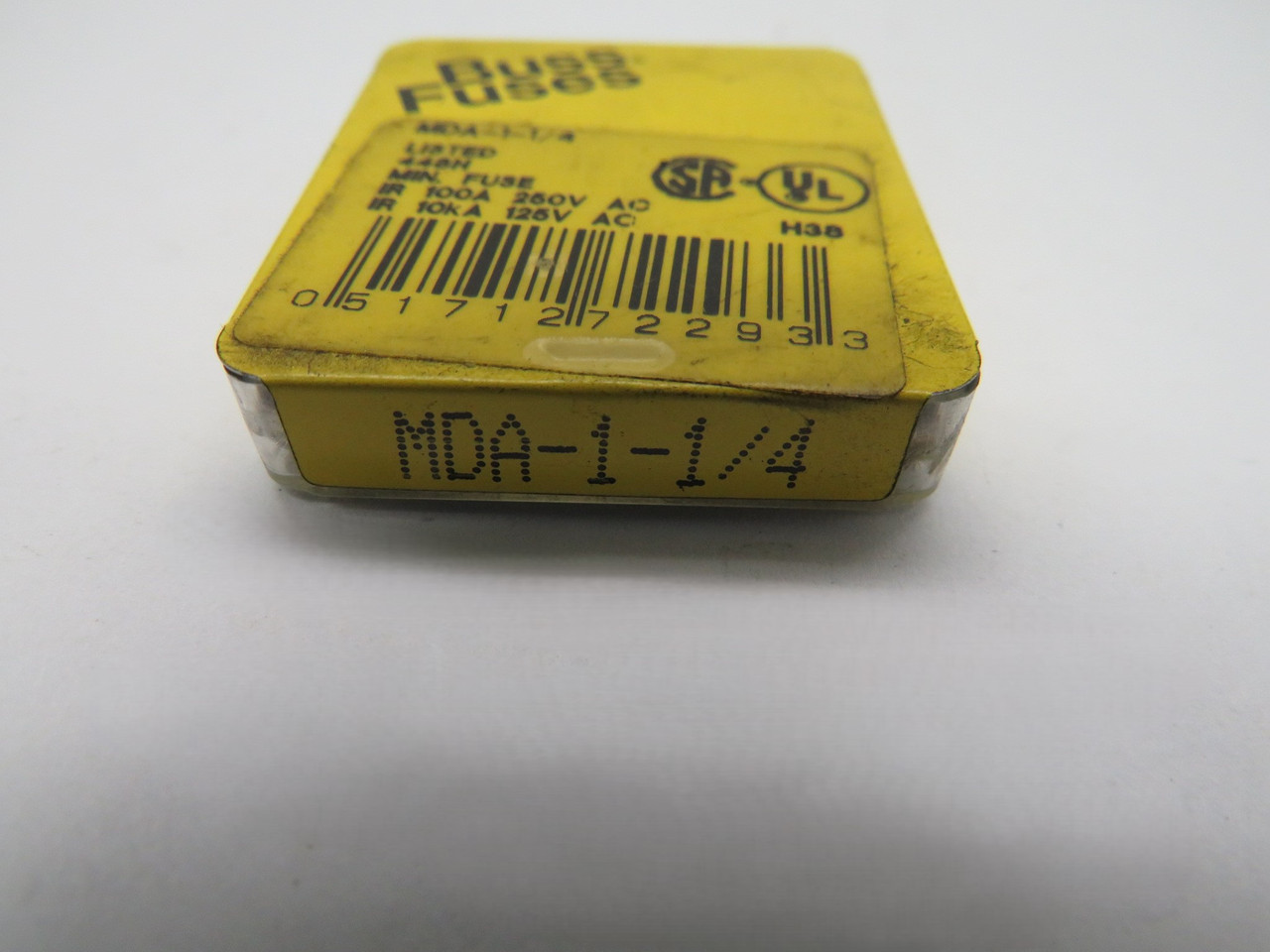 Bussmann MDA-1-1/4 Time Delay Fuse 1.25A 250V 5 PACK NEW