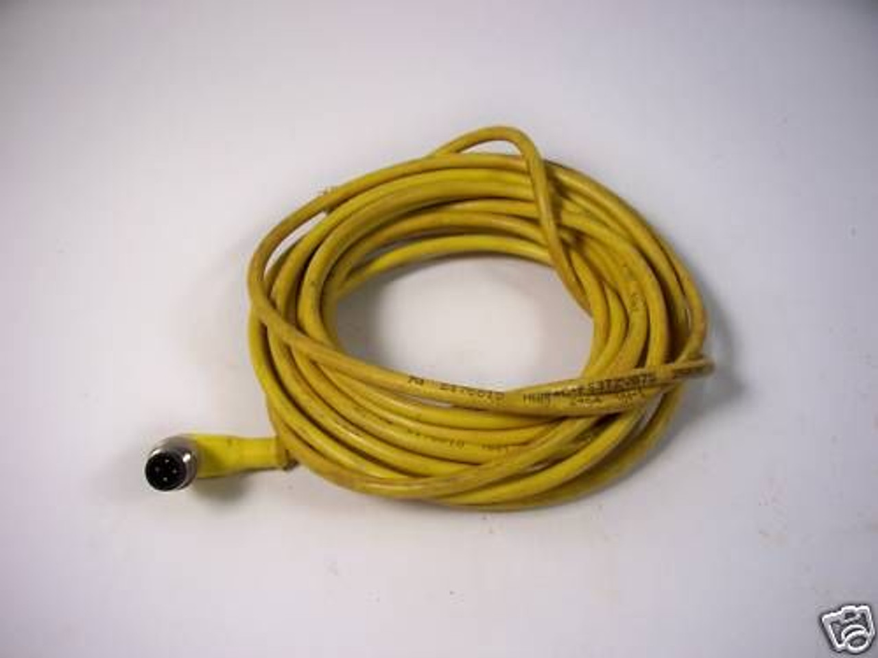HTM R-MA4/3TZV075+C-FS3TZV075 Cable Connector 90Deg M/Straight F 4P/3P 5m USED