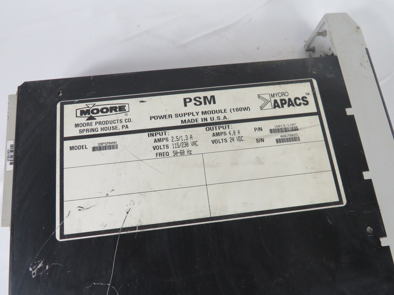 Moore 16013-1/07 Power Supply Module 2.5/1.3A 115/230VAC 50/60Hz USED
