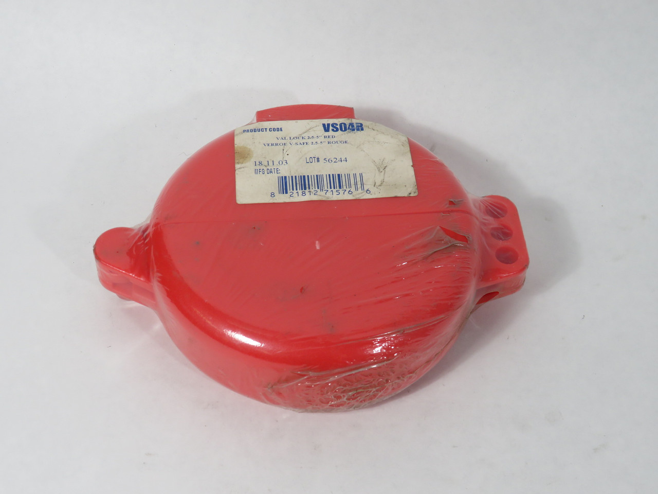 North VS04R Red Wheel Valve Lockout for 2-1/2" to 5" SHELF WEAR NEW