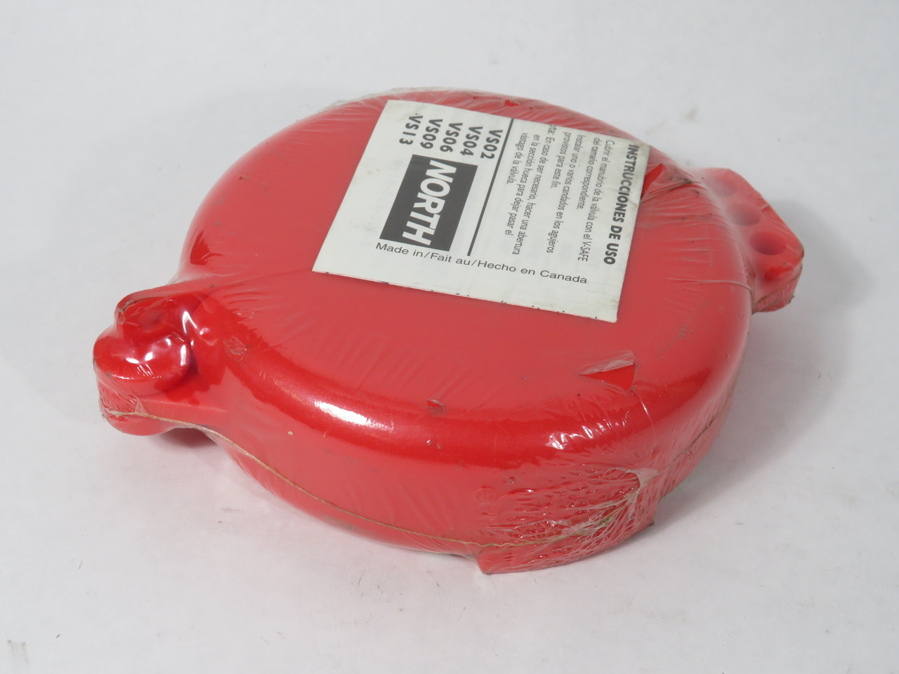 North VS04R Red Wheel Valve Lockout for 2-1/2" to 5" SHELF WEAR NEW
