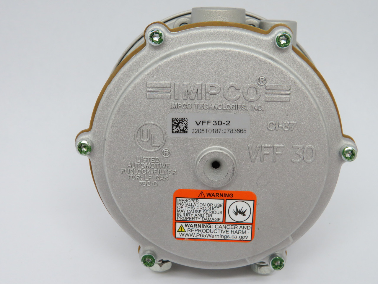 Impco VFF30-2 Vacuum Fuel Lock/Filter 312 psi SHELF WEAR NOP