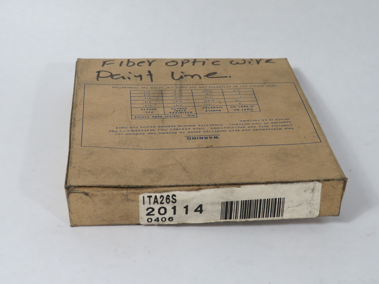 Banner ITA26S Angled Glass Fiber Optical Cable 25mm Bend Radius NO O-RING NEW