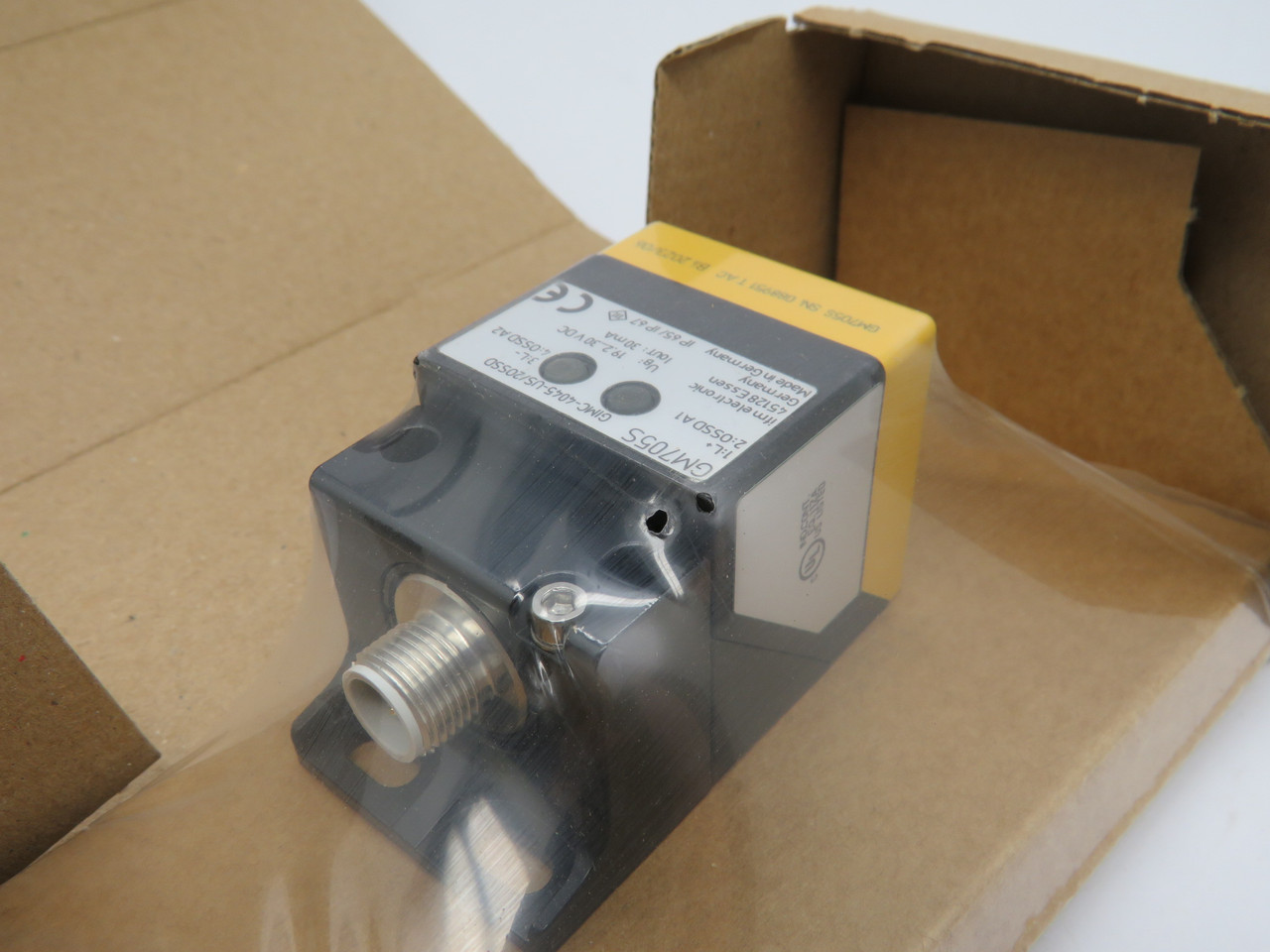 IFM Electronic GM705S Fail-Safe Inductive Sensor 19.2-30VDC 4-20mm NEW