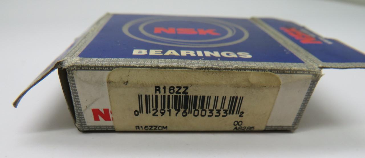 NSK R16ZZ Deep Groove Ball Bearing 2” OD 1” ID 1/2” W NEW