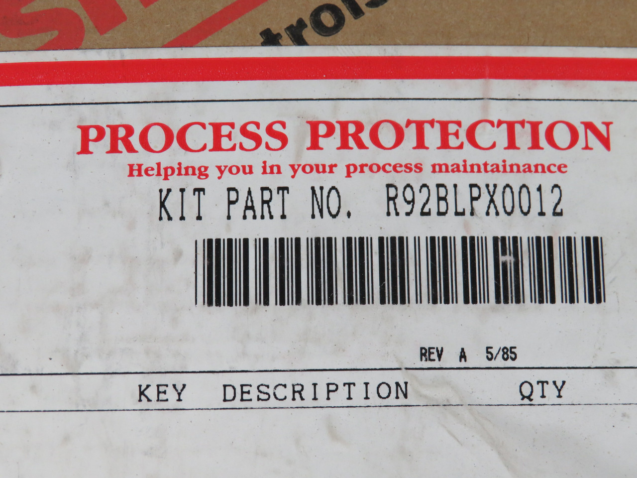 Fisher R92BLPX0012 Low Pressure Valve Repair Kit NO DIAPHRAGM GASKET NEW