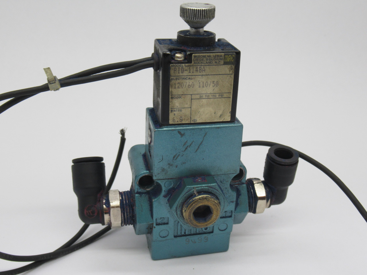 Mac PID-114BA Solenoid Valve 120V/60Hz 110V/50Hz 6.8W 150 psi USED