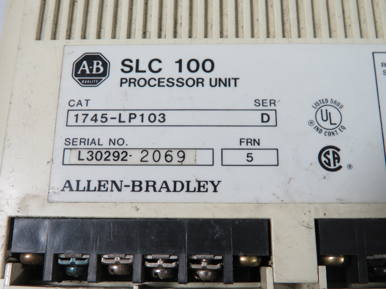 Allen-Bradley 1745-LP103 Series D SLC 500 Processor Unit COSMETIC DAMAGE USED