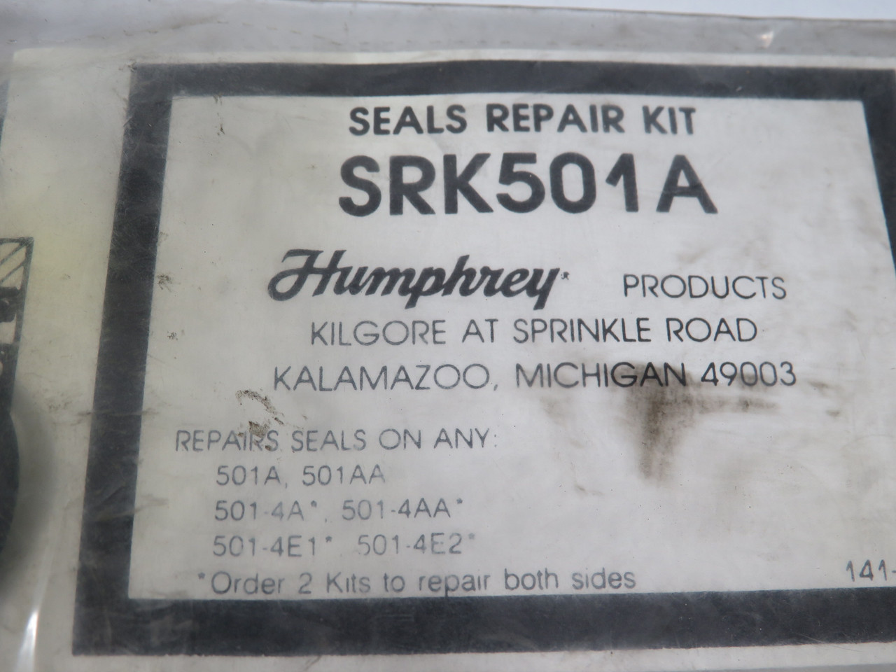 Humphrey SRK501A Valve Seal Repair Kit NWB