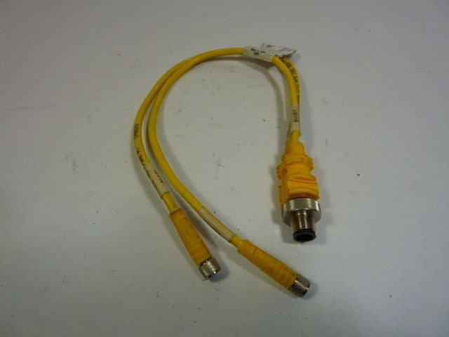 Turck VBRS-4.4-2PKG-3M-0.3/0.3 Molded Twin Junction Cordset USED