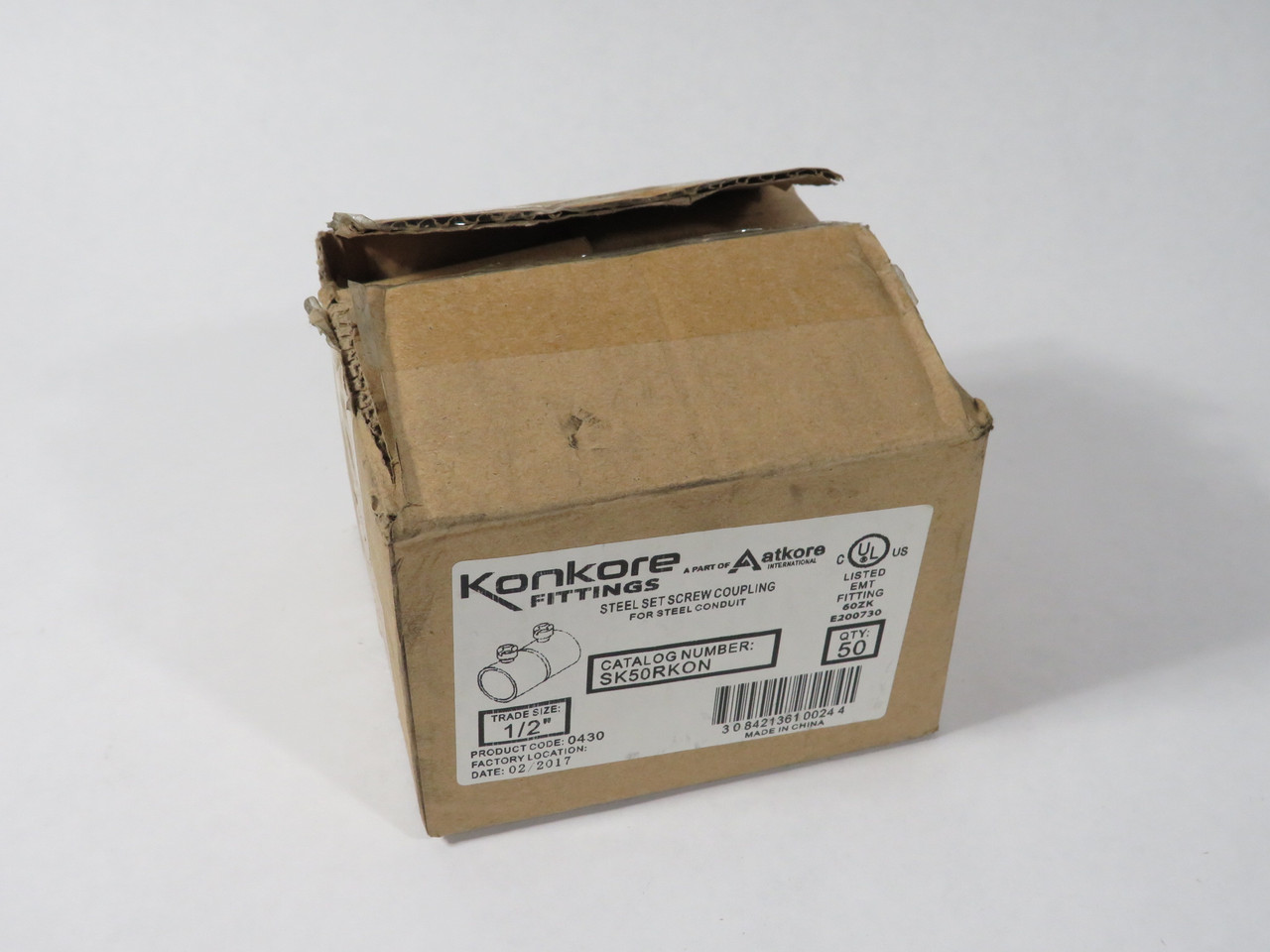 Konkore SK50RKON EMT Set Screw Coupling 1/2" Lot of 38 NEW