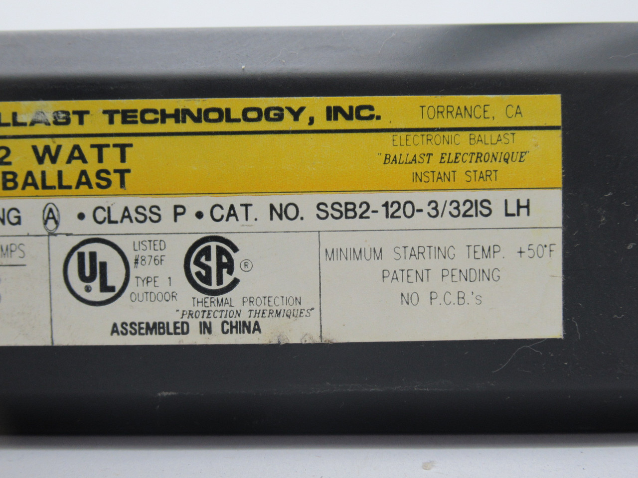 Electronic Ballast Tech SSB2-120/3/32IS LH Low Harmonic Ballast 120V 60Hz NOP