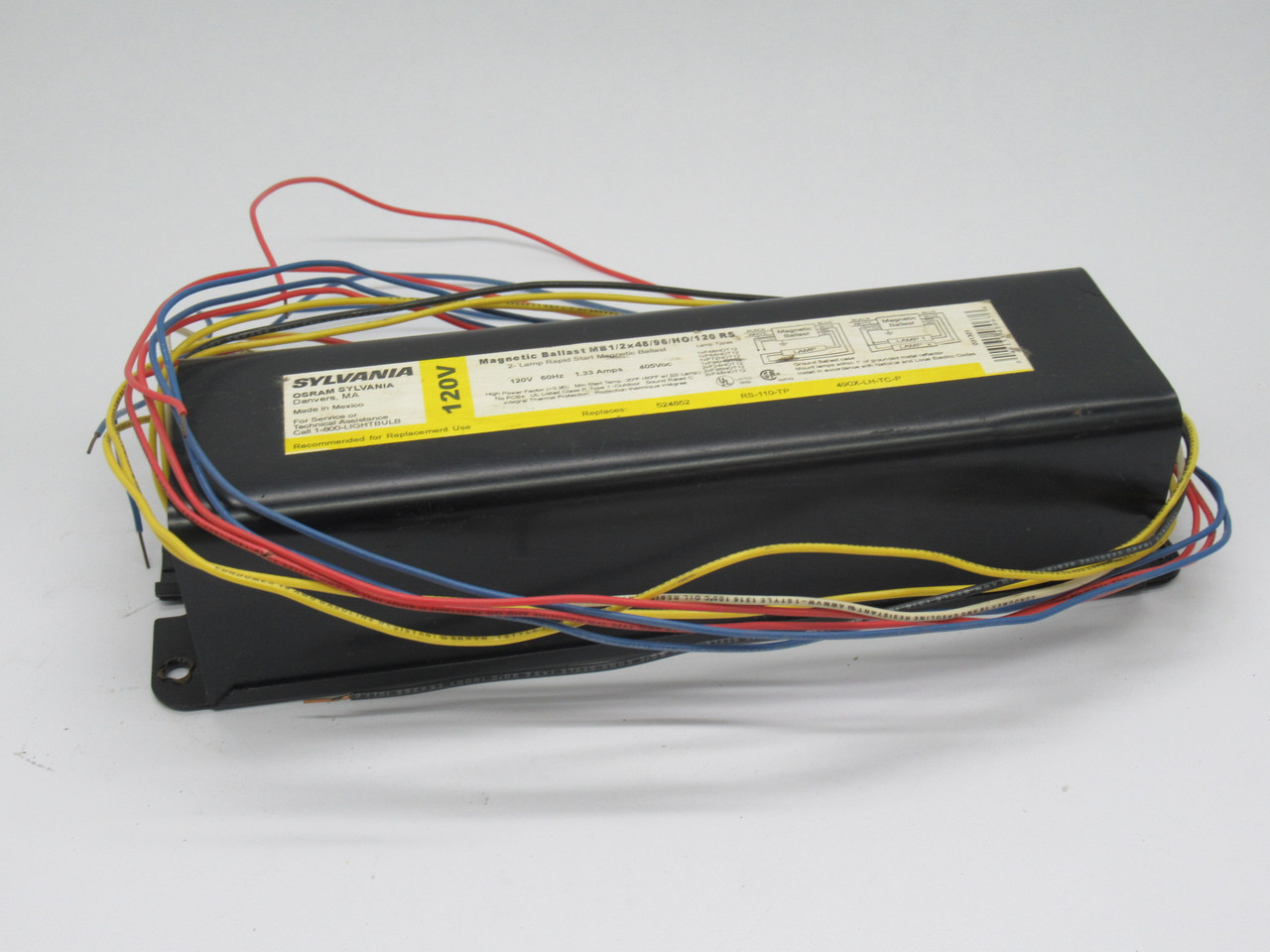 Sylvania MB1/2X48/96/H0/120 RS Magnetic Ballast 120V 60Hz 1.33A NOP