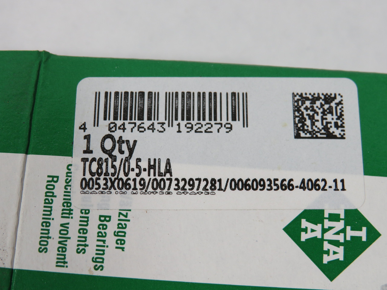 INA TC815/0-5-HLA Thrust Needle Roller Bearing 15/16" OD 1/2" Bore Lot of 2 NEW