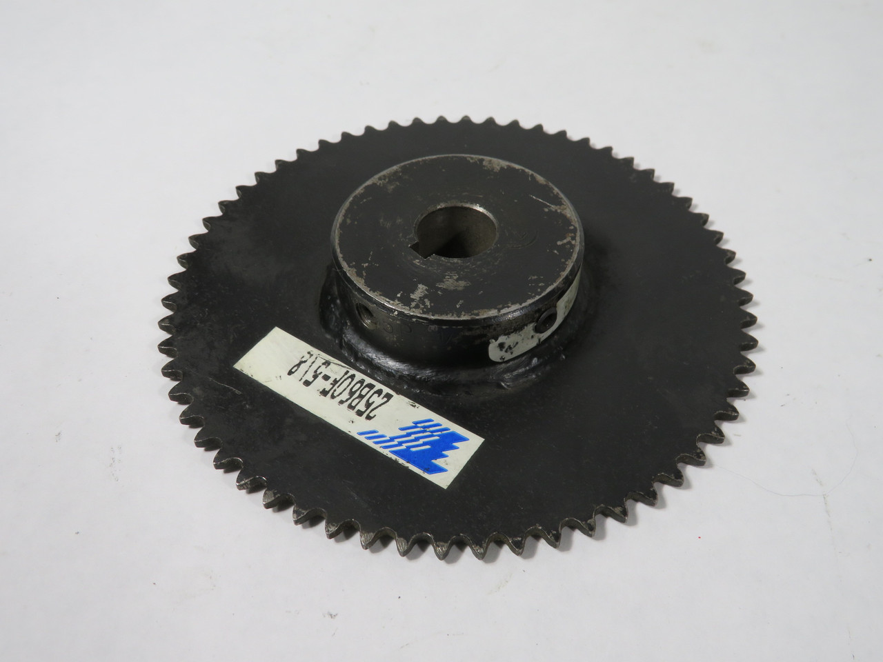 Tsubaki 25B60F-5/8 Roller Chain Sprocket 5/8" Bore 60T 25 Chain 1/4" Pitch USED