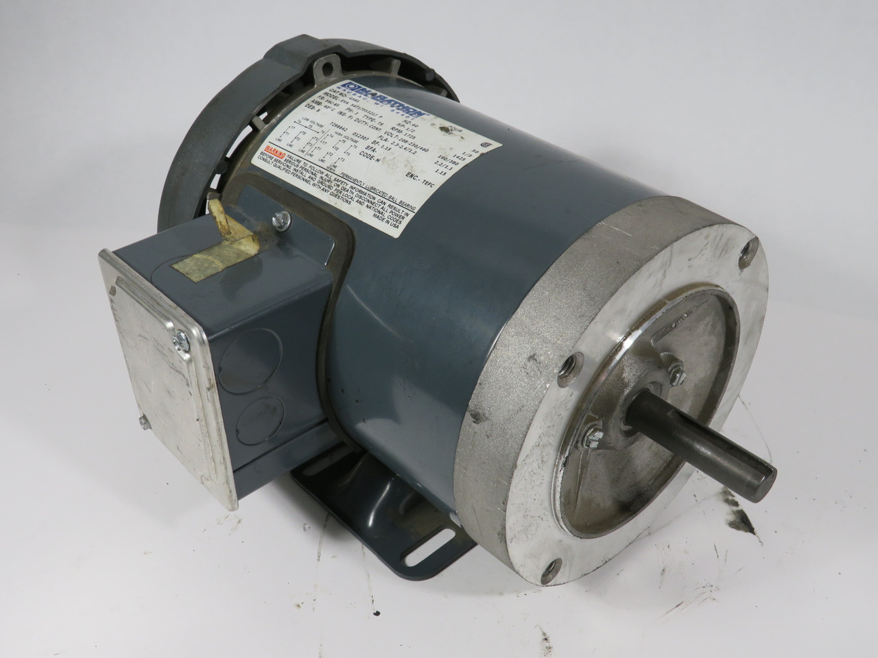 Marathon 56T17F5321J Motor 1/2HP 1725RPM 208-230/460V 56C-65 TEFC 3Ph 60Hz NOP