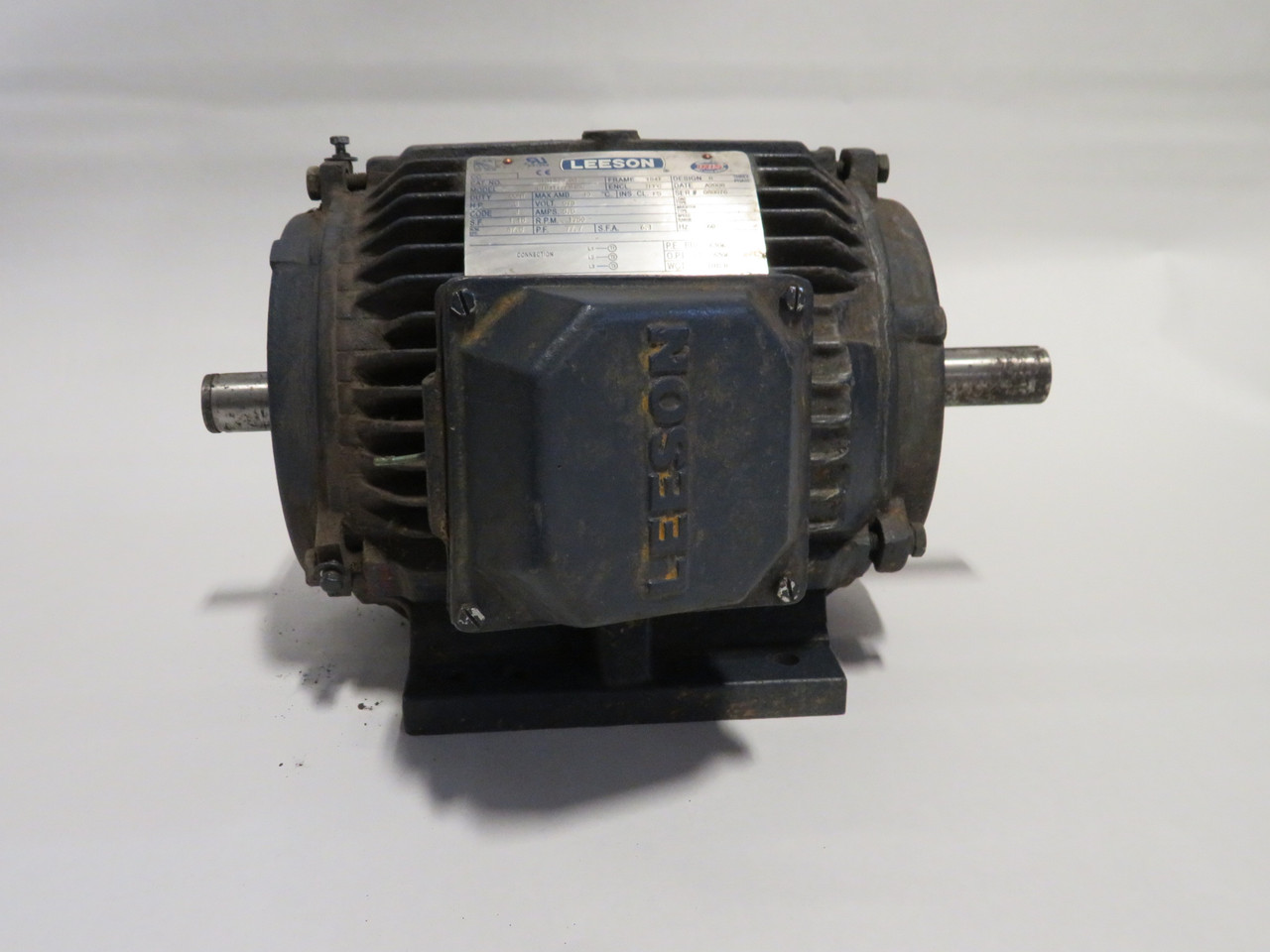 Leeson G151323.00 Motor 5HP 1750RPM 575V 184T TEFC 3Ph 5.5A 60HZ USED
