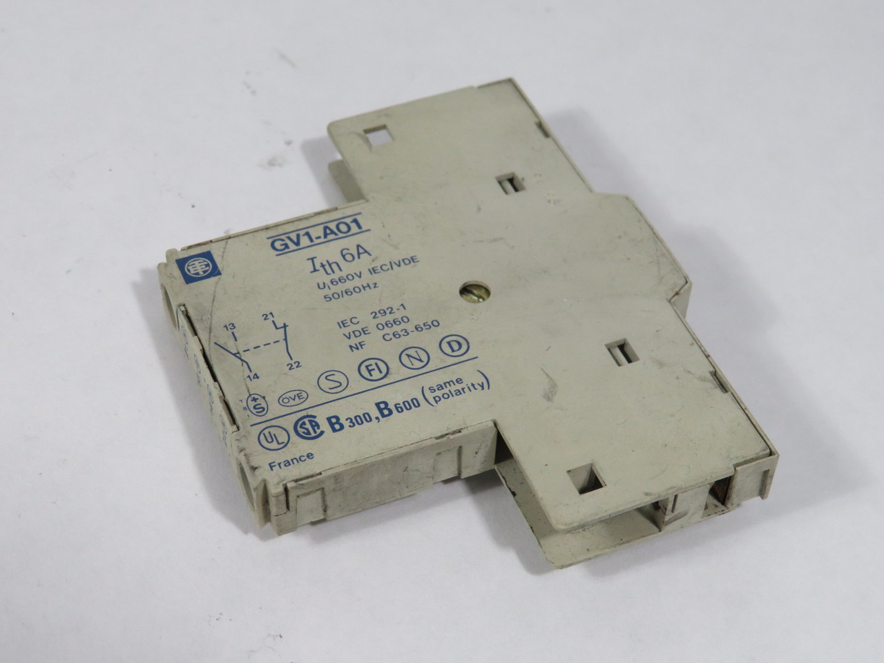 Telemecanique GV1-A01 Auxiliary Contact Block 1NC 660V 6A USED