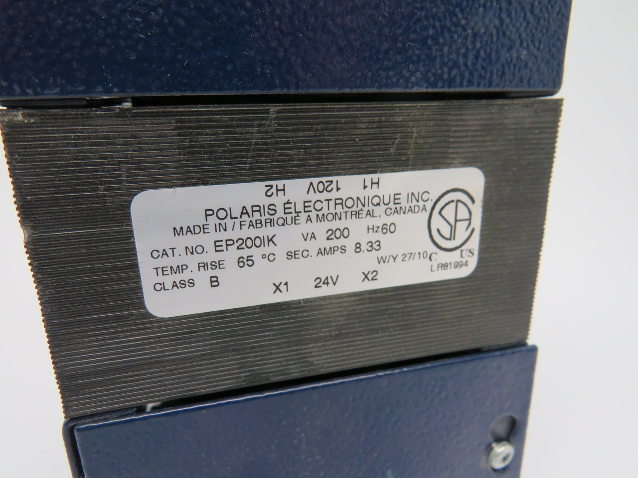 Polaris Electronique EP200IK Transformer 200VA Pri 120V Sec 24V 60HZ NOP