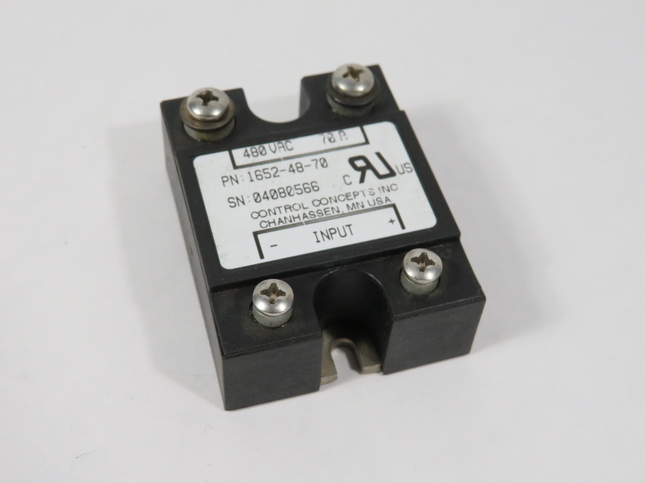 Control Concepts 1652-48-70 Solid State Relay 480V 70A USED