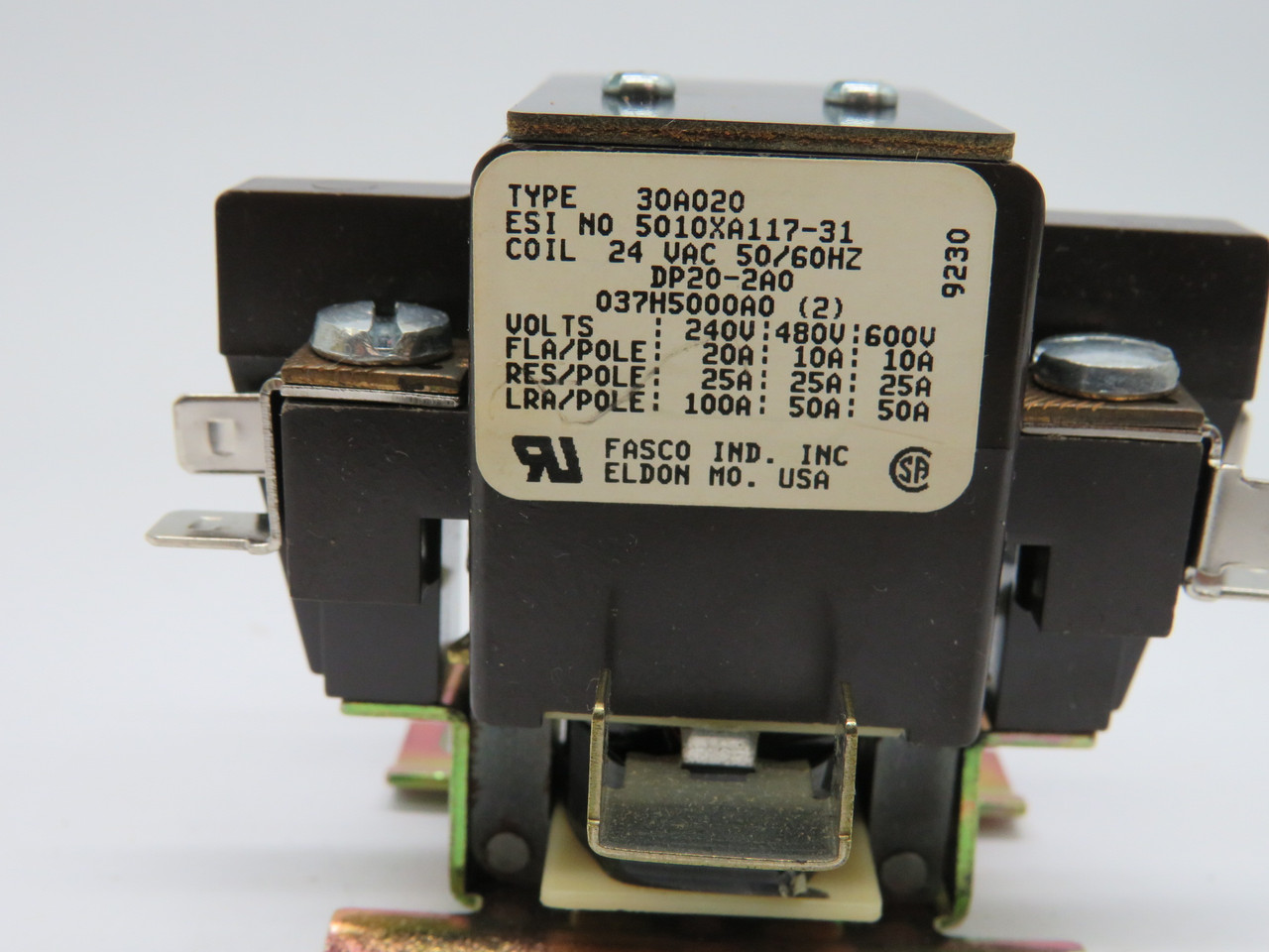 Danfoss DP20-2A0 Definite Purpose Contactor Type 30A020 24VAC 50/60Hz NEW