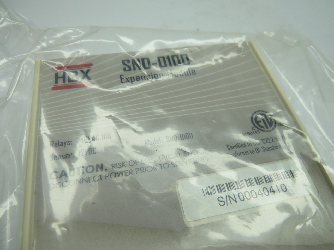 HBX SNO-0100 Expansion Module 240VAC 12VDC NEW