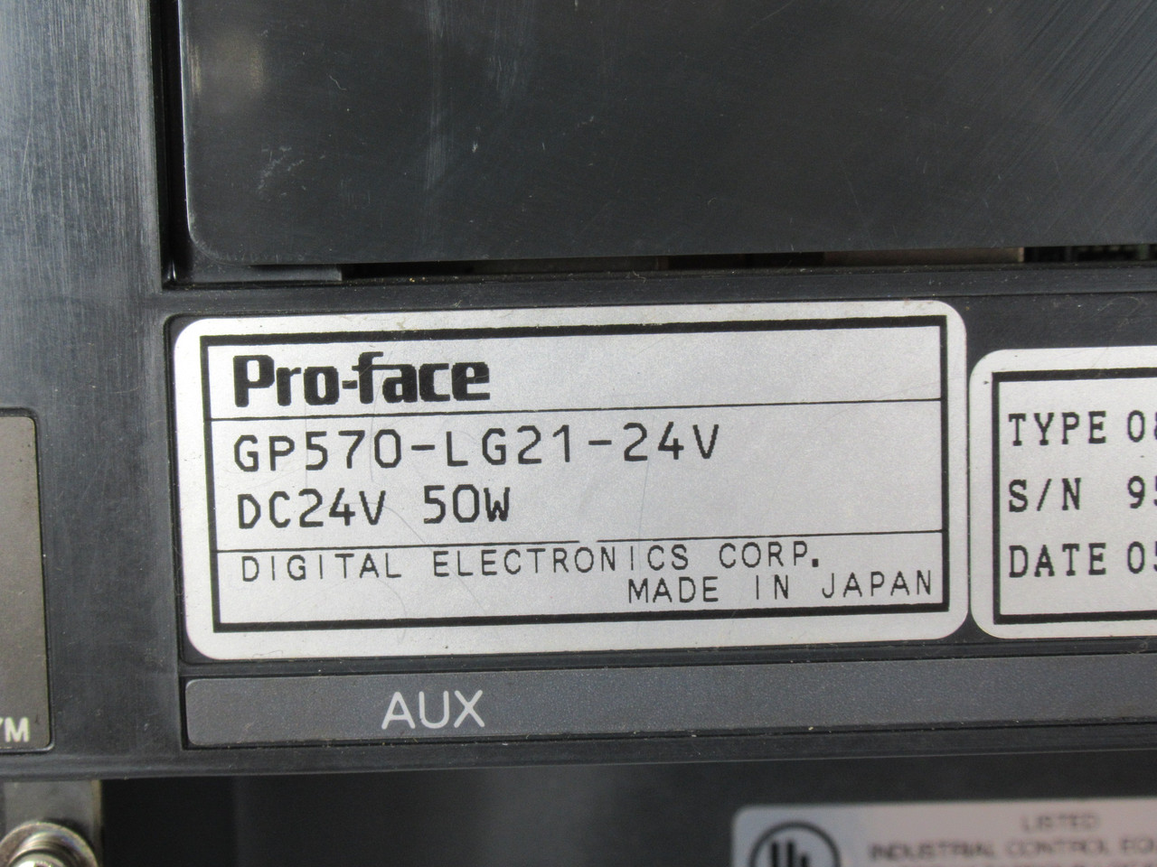 Pro-Face Digital GP570-LG21-24V Operator Panel 50W 24VDC USED
