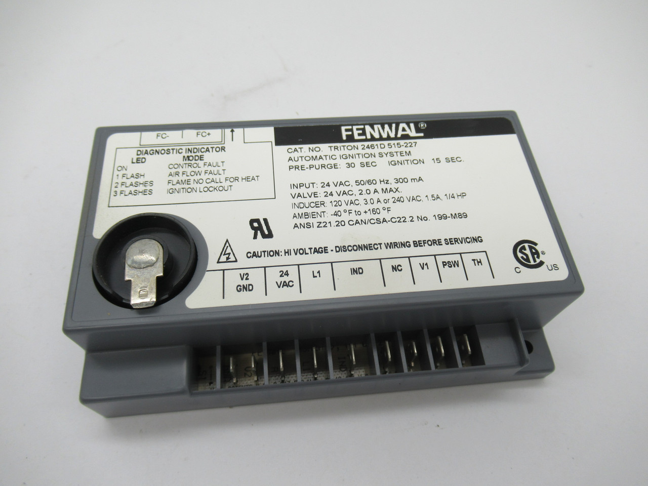 Fenwal 2461D515-227 Automatic Ignition System 24VAC 50-60HZ 300mA NEW