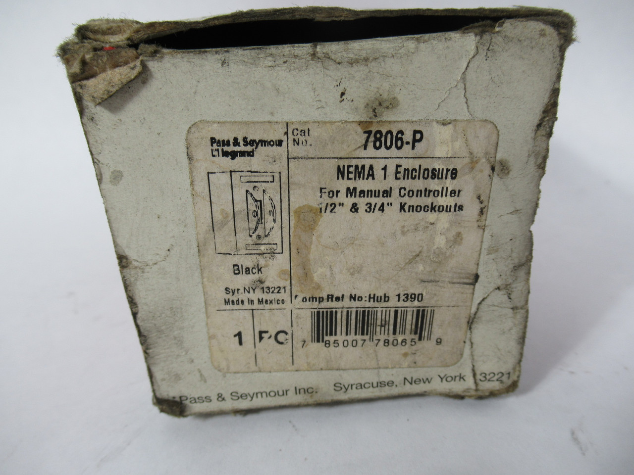 Pass & Seymour 7806-P Motor Protector Enclosure 30A 600V 2P 20HP BOX DAMAGE NEW