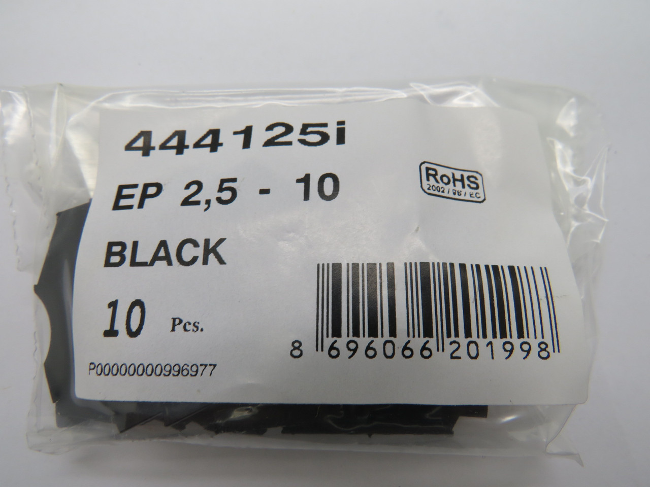 IMO EP2.5-10-BLACK Terminal Block End Plate 2.5-10mm Black 10 PACK NWB