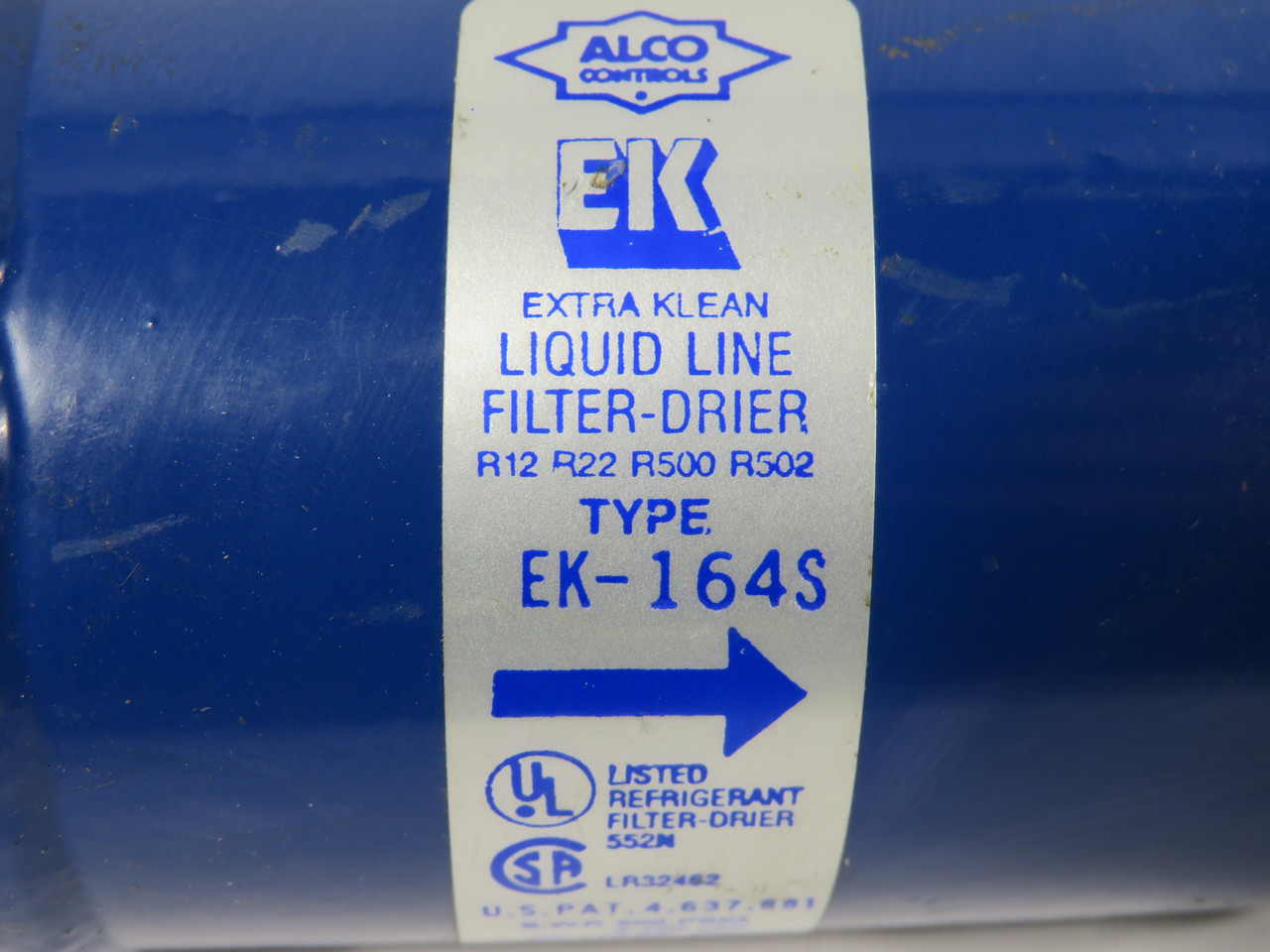 Alco EK-164S Liquid Line Filter Drier 1/2" ODF 16 cu. in 500 psig SHELF WEAR NOP