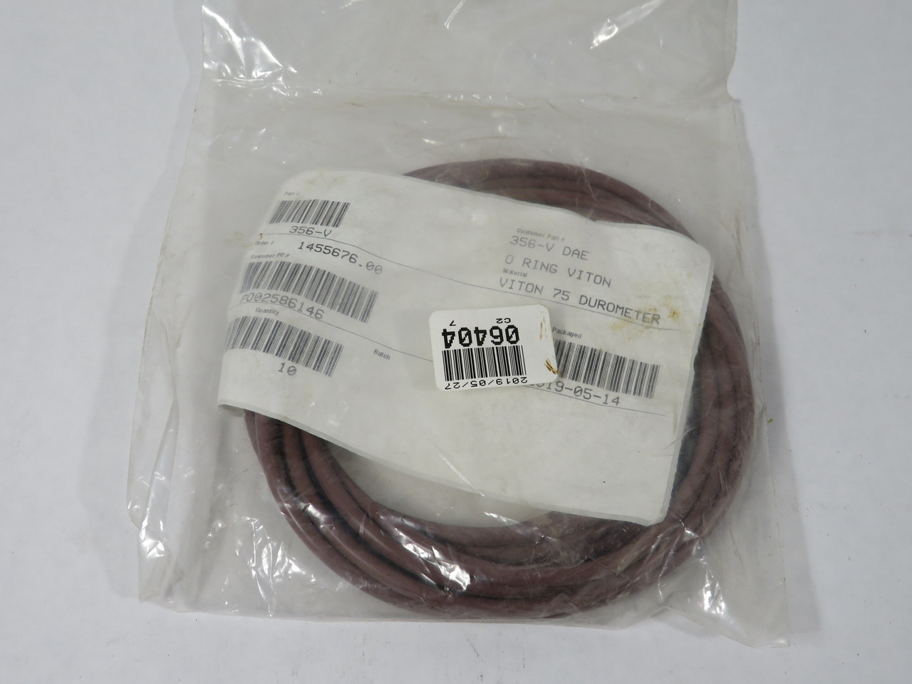 Daemar 356-V Viton O-Ring 5-3/8" ID 5-3/4" OD 3/16" W 10-Pack NWB